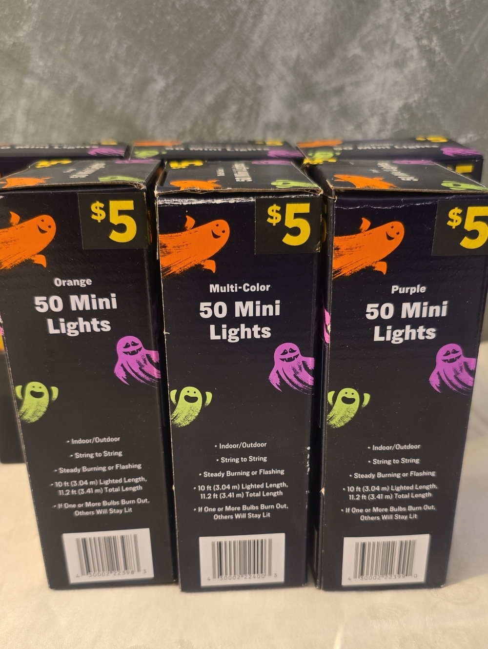6 Boxes 50 Mini Halloween Lights - Indoor & Outdoor Steady Or Flashing New - Picture 6 of 6